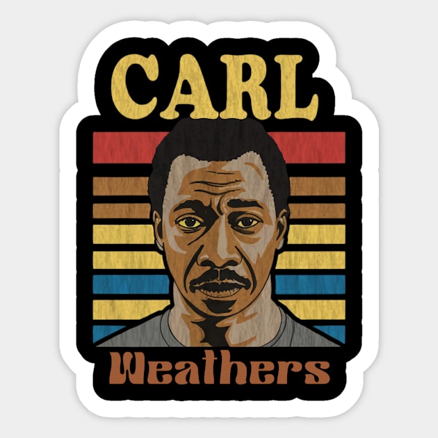 carl weathers Sticker by LarkPrintables